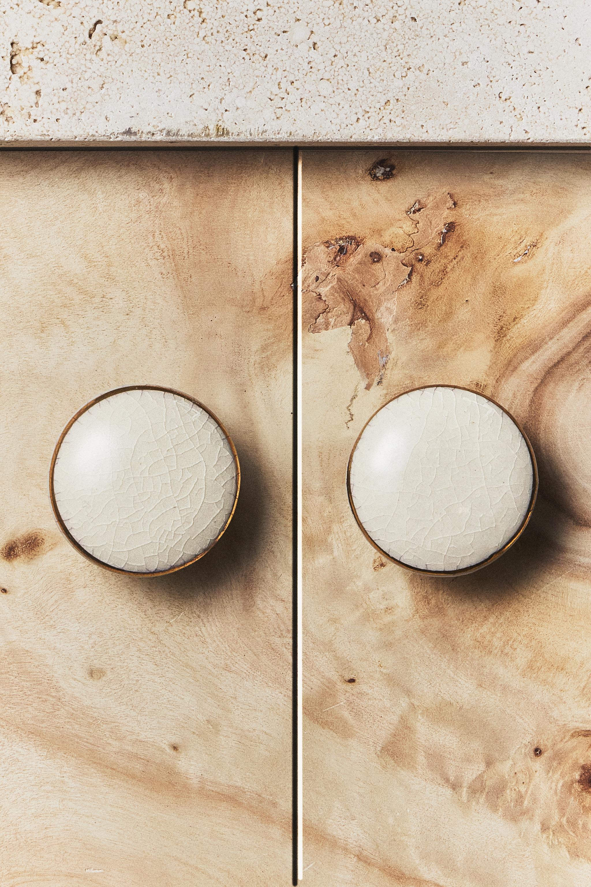 SET OF ROUND CERAMIC KNOBS (SET OF 2)